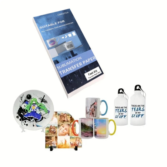 100 Sheets Sublimation Heat Transfer Paper for Inkjet Printer DIY Clothes Bag Mug Cup Ceramics Thermal Transfer Paper