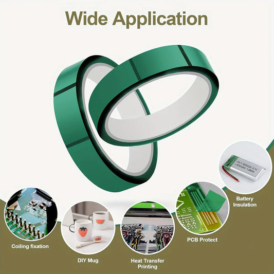 Heat Tape for Heat Press,20mm/10mm,33m High Temperature Tape,Heat Resistant Tape,Heat Transfer Tape for Sublimation