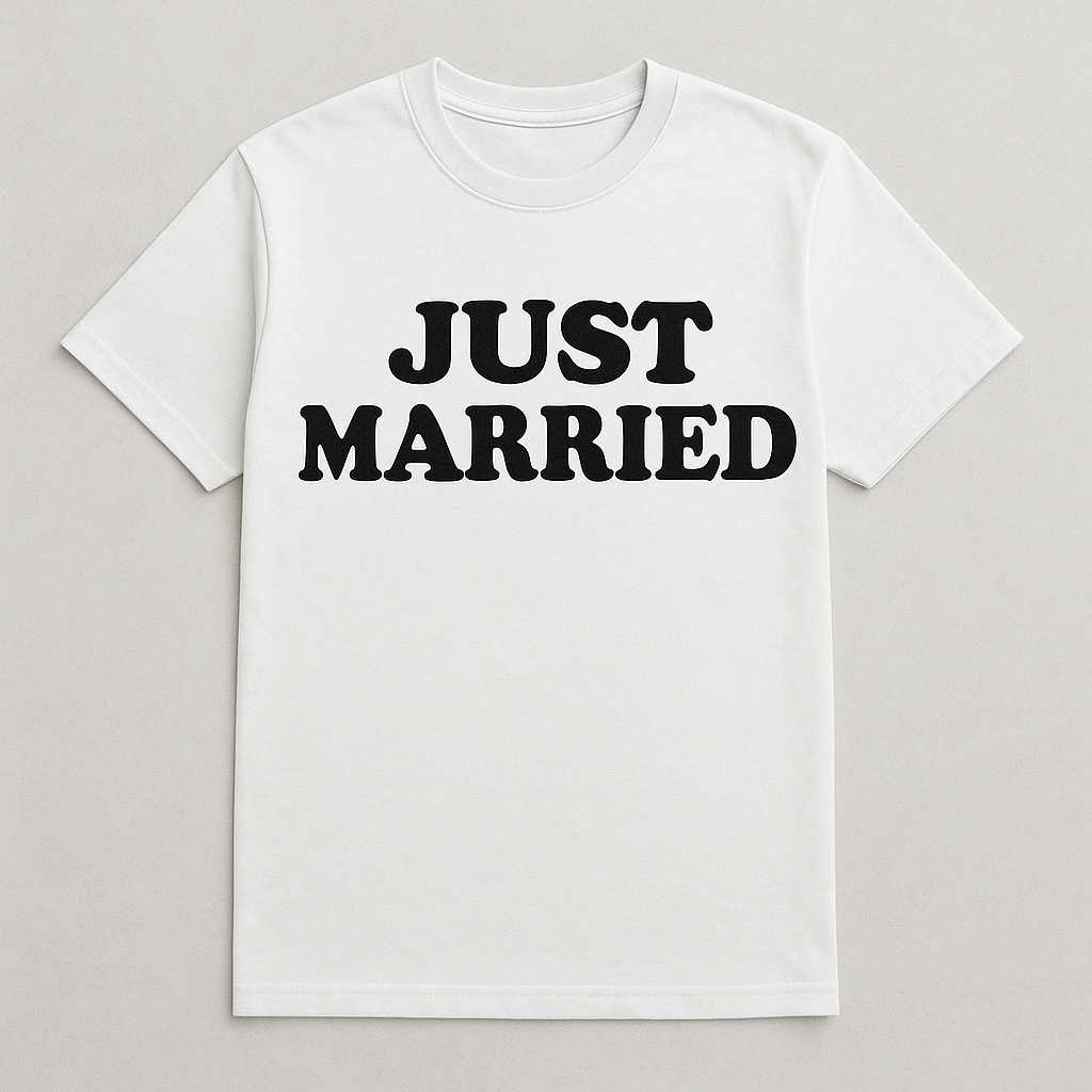 JUST MARRIED T-SHIRT