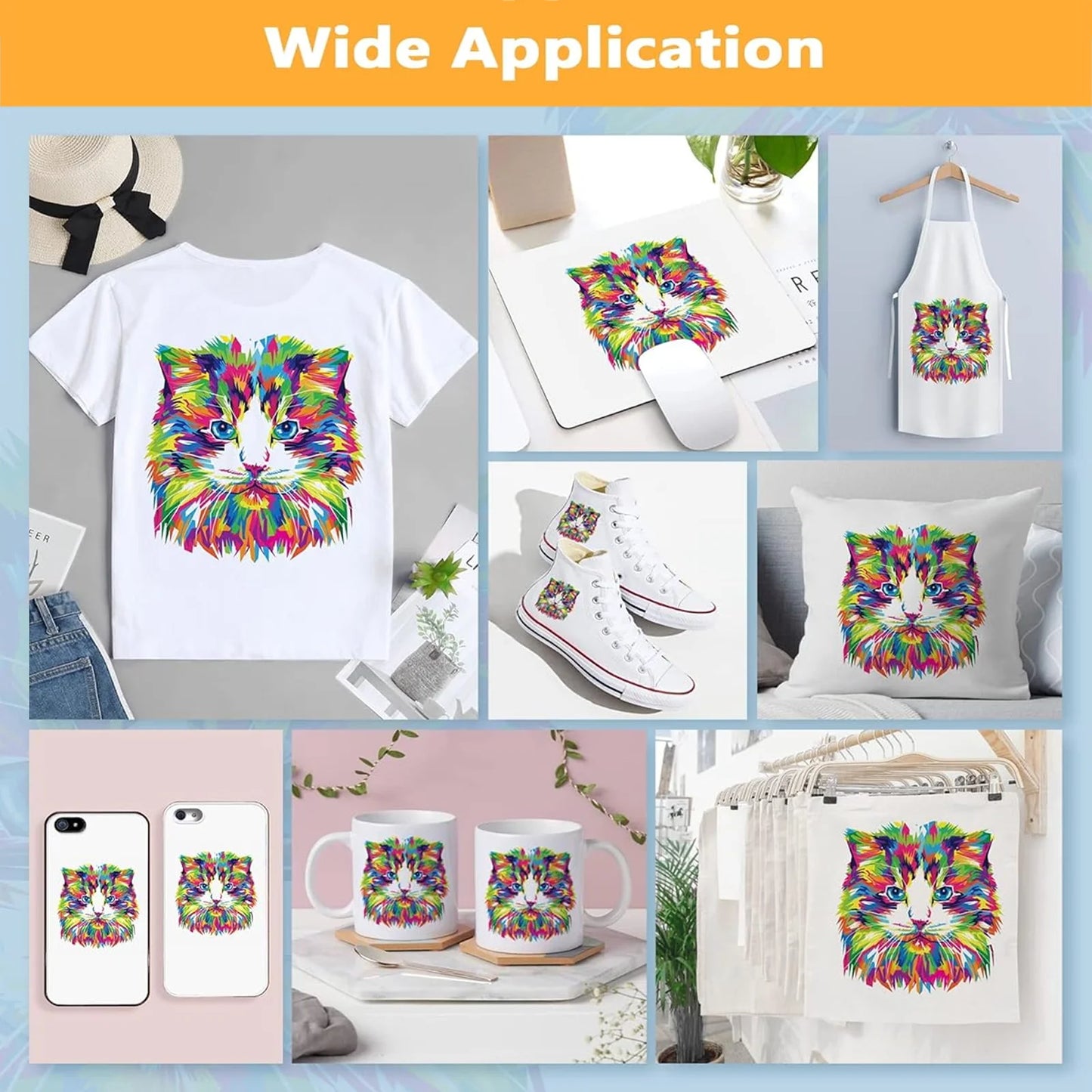 A4/Letter Size Sublimation Paper for Inkjet Printer 105g or 125g Sublimation Transfer Blanks Paper Material DIY T-Shirts Mugs