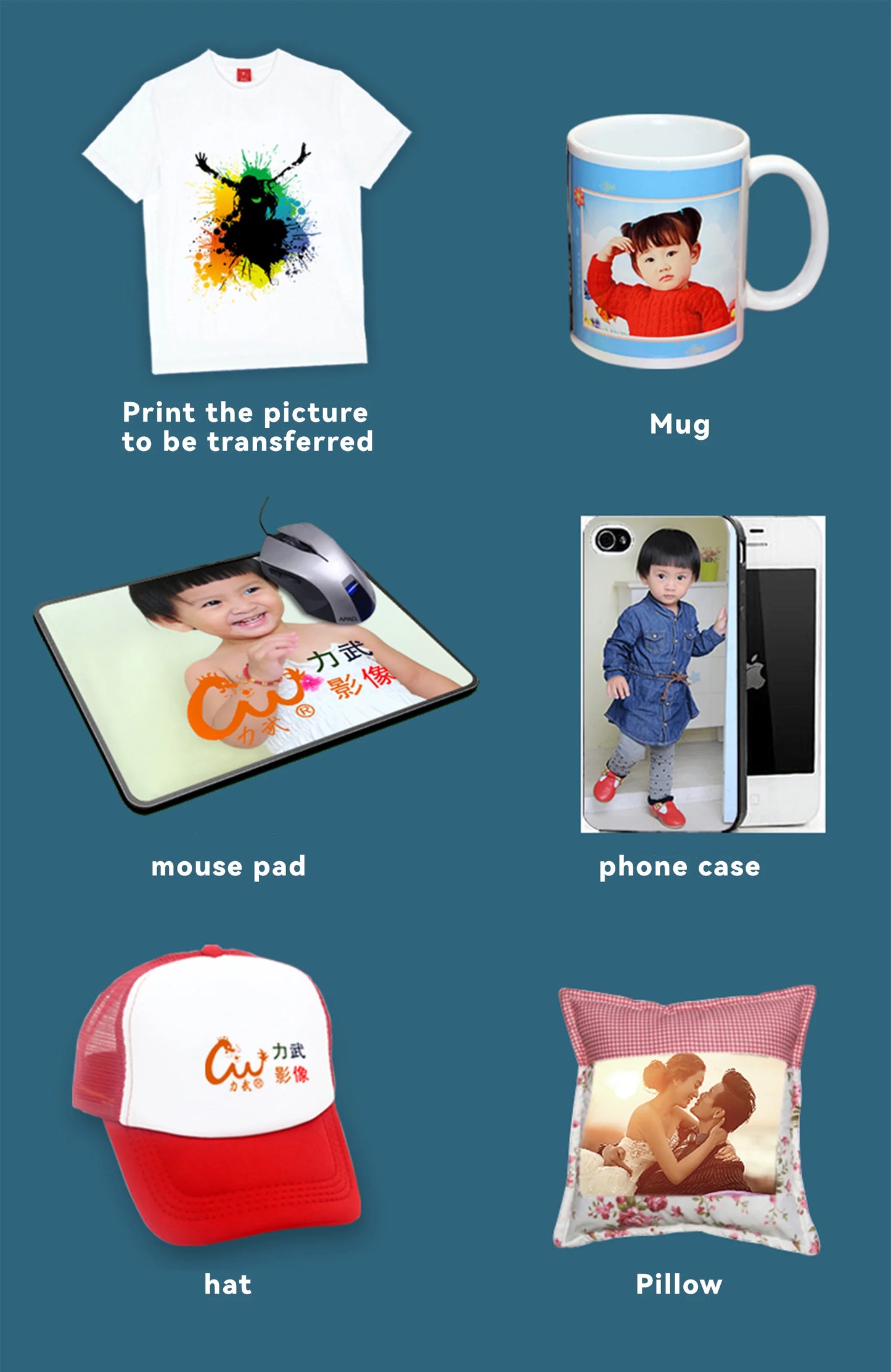 Sublimation Heat Transfer Paper A3 A4 Inkjet Printer With Sublimation Ink For T-shirt Mags Hat Phone Case Printing Design