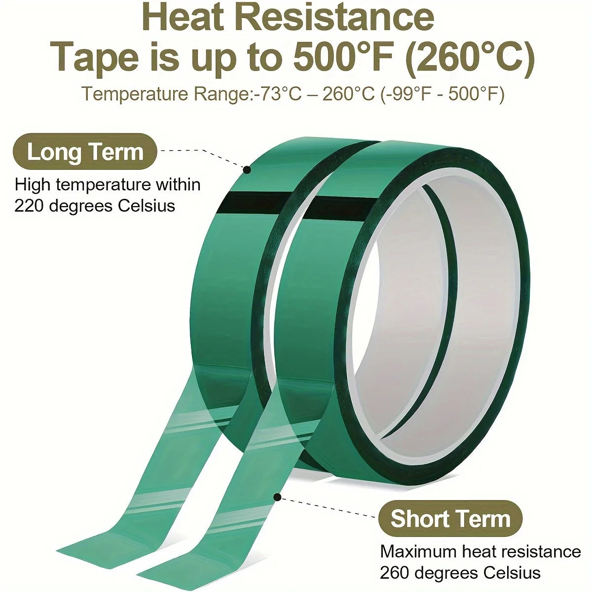 Heat Tape for Heat Press,20mm/10mm,33m High Temperature Tape,Heat Resistant Tape,Heat Transfer Tape for Sublimation