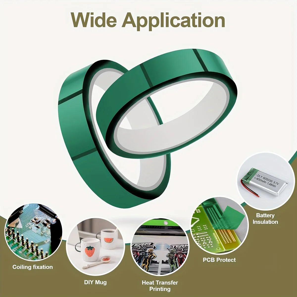 Heat Tape for Heat Press,20mm/10mm,33m High Temperature Tape,Heat Resistant Tape,Heat Transfer Tape for Sublimation