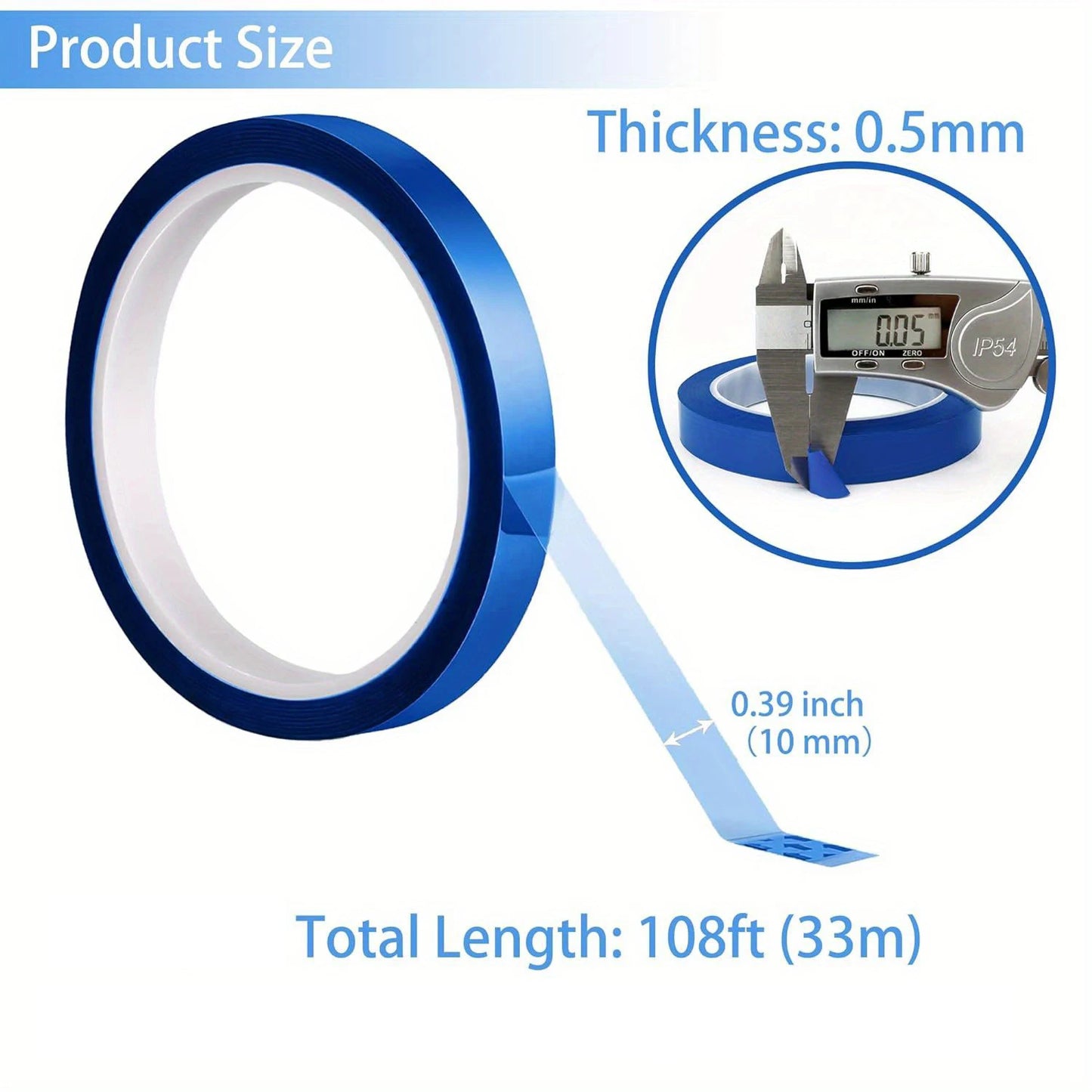 Heat Tape for Heat Press,20mm/10mm,33m High Temperature Tape,Heat Resistant Tape,Heat Transfer Tape for Sublimation