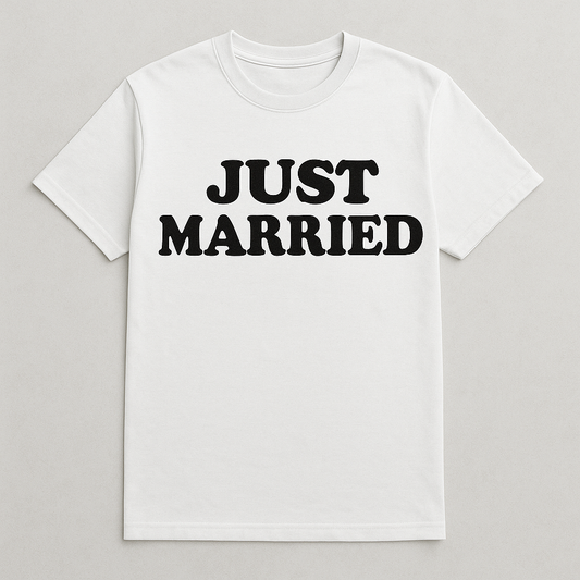 JUST MARRIED T-SHIRT