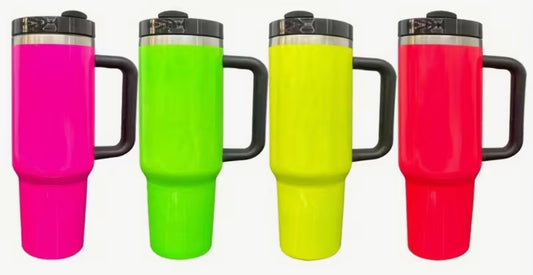 PERSONALIZED 30 OZ NEON COLORED TUMBLER