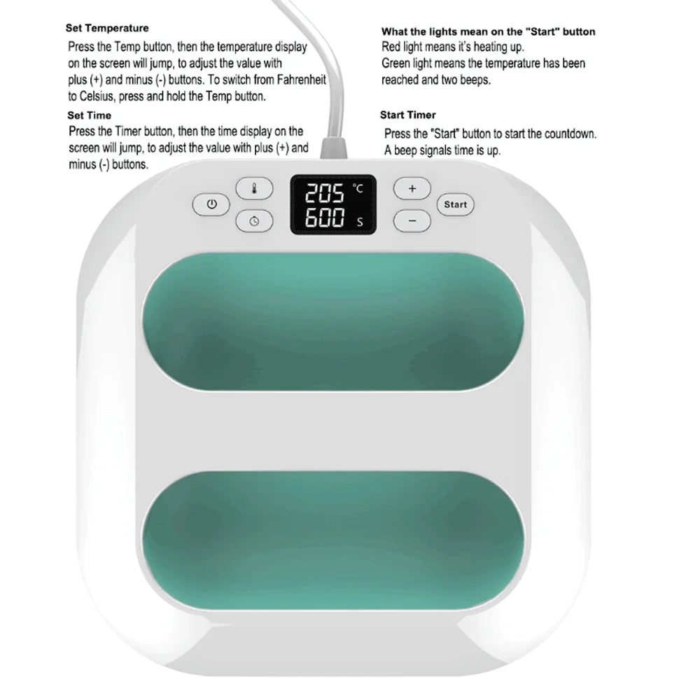Heat Press Machine Square  9*9 inch Sublimation Printer for T-Shirts Mugs Mouse Pads Hats Bags Pillows Aluminum Panels