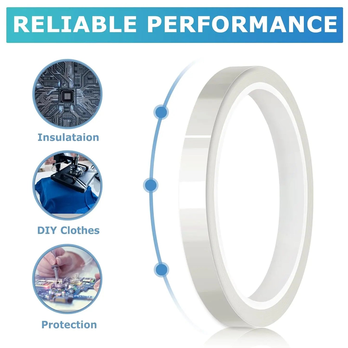 Heat Tape for Heat Press,20mm/10mm,33m High Temperature Tape,Heat Resistant Tape,Heat Transfer Tape for Sublimation