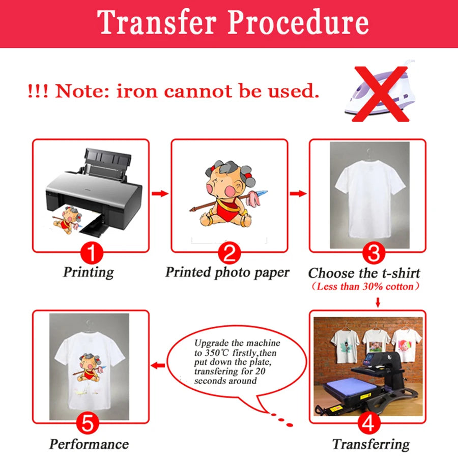 50sheets A3 A4 Heat Sublimation Transfer Paper By Inkjet Printer For Polyster T-shirt Fabric Clothes Mugs Glasses Cutting Mat